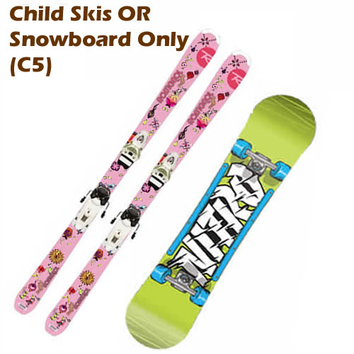 Child Skis Or Snowboard Only hire